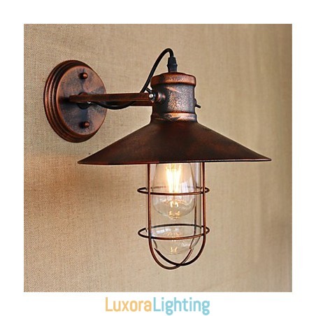 Designer Touch Decorative Rustic Lodge Country Retro Painting Feature for Mini Style Downlight Wall Lights
