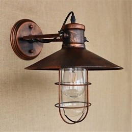 Designer Touch Decorative Rustic Lodge Country Retro Painting Feature for Mini Style Downlight Wall Lights
