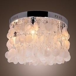 Designer Touch Decorative Modern Contemporary Crystal Mini Style Chrome Flush Mount