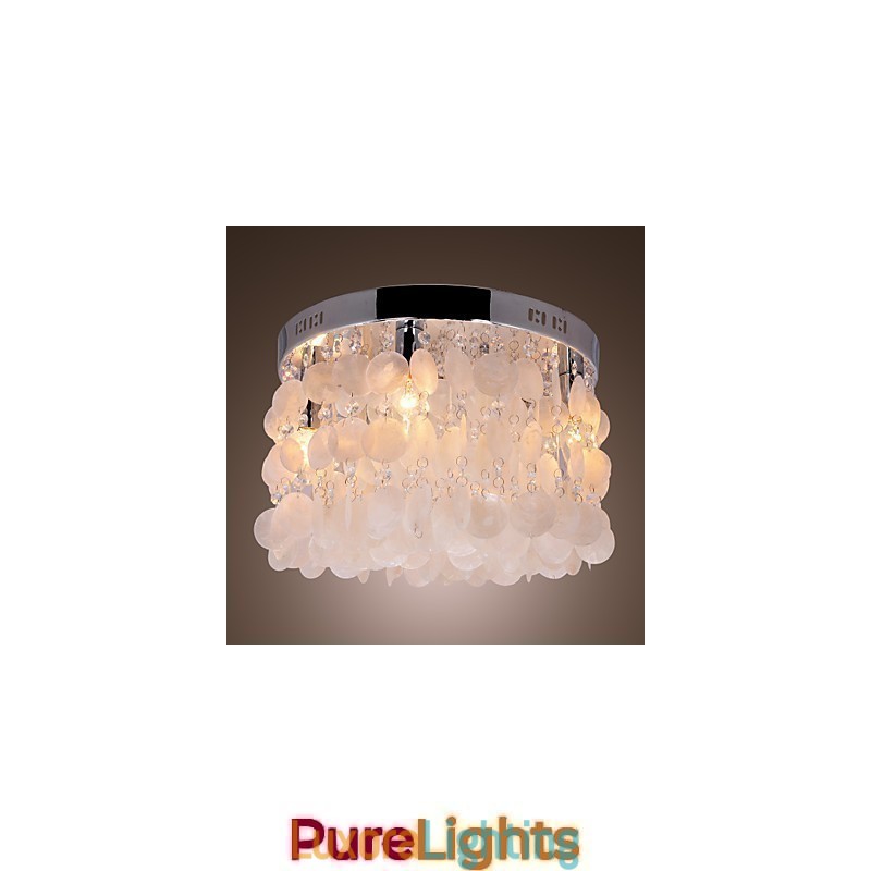 Designer Touch Decorative Modern Contemporary Crystal Mini Style Chrome Flush Mount