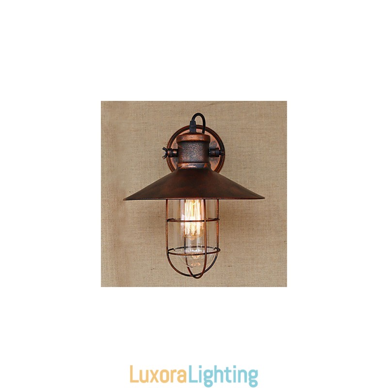 Designer Touch Decorative Rustic Lodge Country Retro Painting Feature for Mini Style Downlight Wall Lights