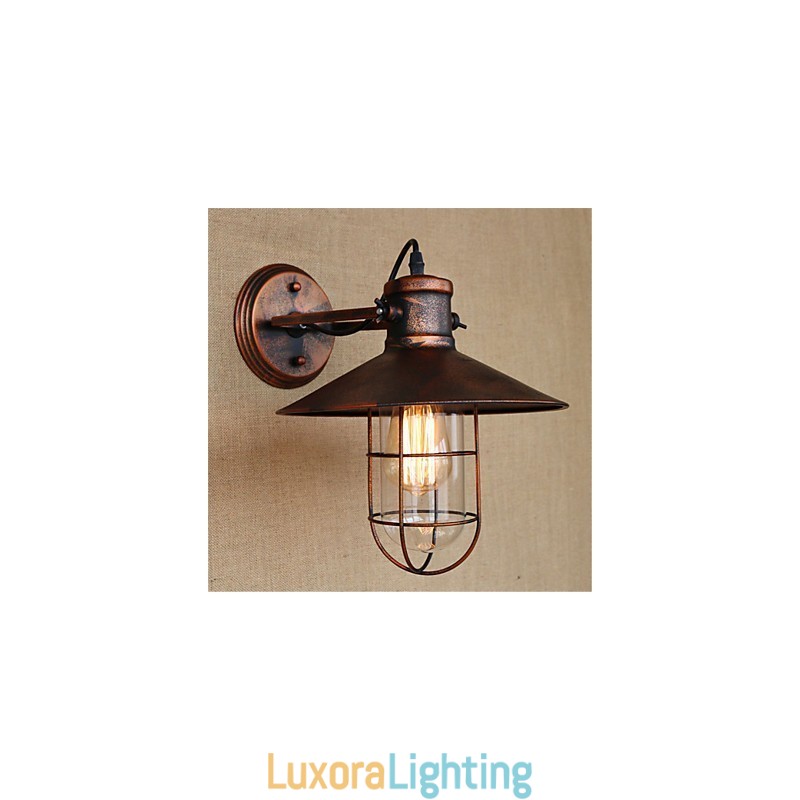 Designer Touch Decorative Rustic Lodge Country Retro Painting Feature for Mini Style Downlight Wall Lights