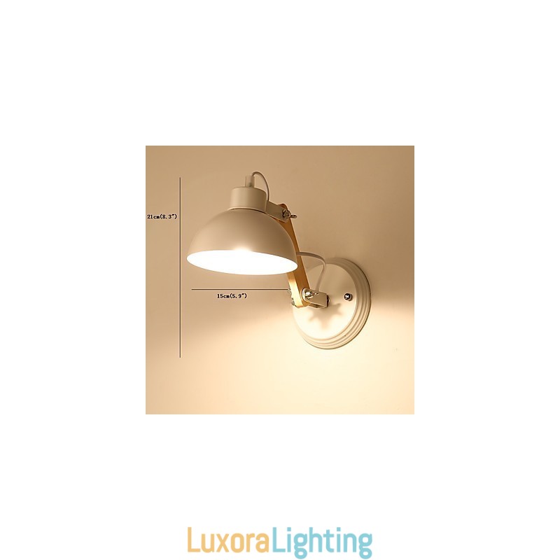 Designer Touch Decorative Vintage Wood Art Deco Metal Metal Rustic Wall Sconce Living Room Dining Room Hallway Wall Lamp Black White Optional