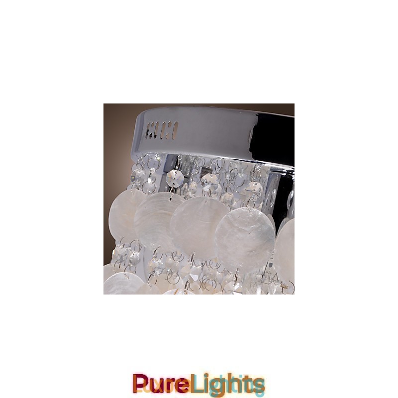 Designer Touch Decorative Modern Contemporary Crystal Mini Style Chrome Flush Mount