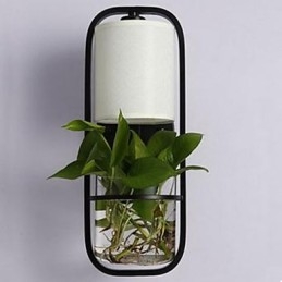 Designer Touch Decorative Modern Iron Creative Potted Plant Glass Wall Lamp