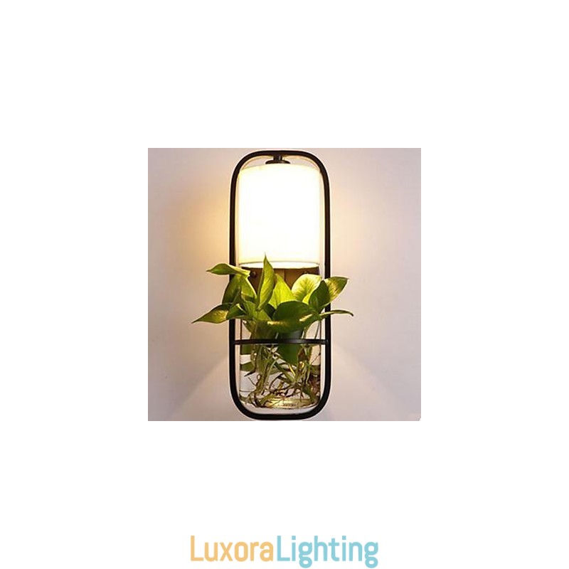 Designer Touch Decorative Modern Iron Creative Potted Plant Glass Wall Lamp