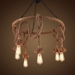 Designer Touch Decorative American Country Hemp Chandelier