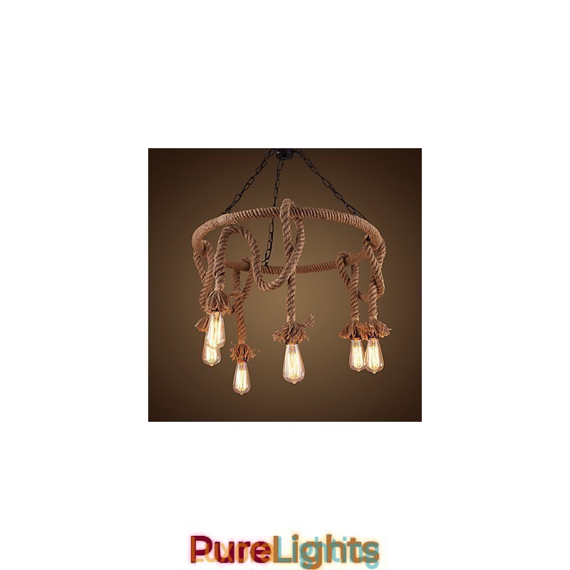 Designer Touch Decorative American Country Hemp Chandelier