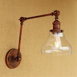 Designer Touch Decorative Country Retro Electroplated Feature for Mini Style Eye Protection Ambient Light Swing Arm LightsWall