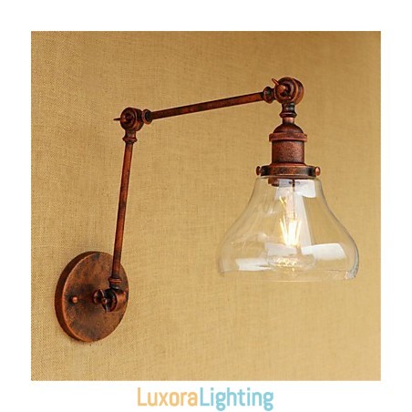 Designer Touch Decorative Country Retro Electroplated Feature for Mini Style Eye Protection Ambient Light Swing Arm LightsWall