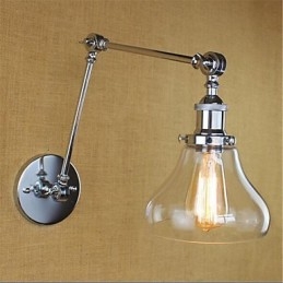 Designer Touch Decorative Country Retro Electroplated Feature for Mini Style Eye Protection Ambient Light Swing Arm LightsWall