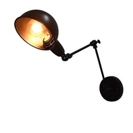 Designer Touch Decorative Iron Wall Lamp Foldable Black Simple Retro Wall Lamp Single Head Wall Lamp European Style