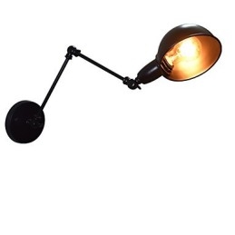 Designer Touch Decorative Iron Wall Lamp Foldable Black Simple Retro Wall Lamp Single Head Wall Lamp European Style