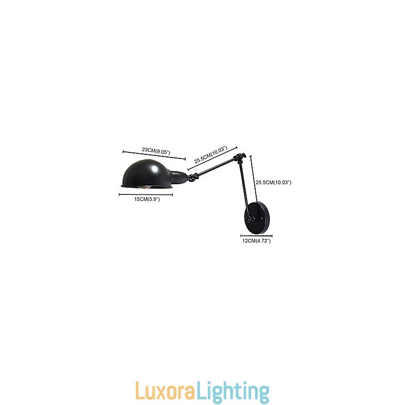 Designer Touch Decorative Iron Wall Lamp Foldable Black Simple Retro Wall Lamp Single Head Wall Lamp European Style