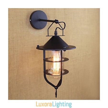 Designer Touch Decorative Country Retro Painting Feature for Mini Style Eye Protection Ambient Light Wall Sconces