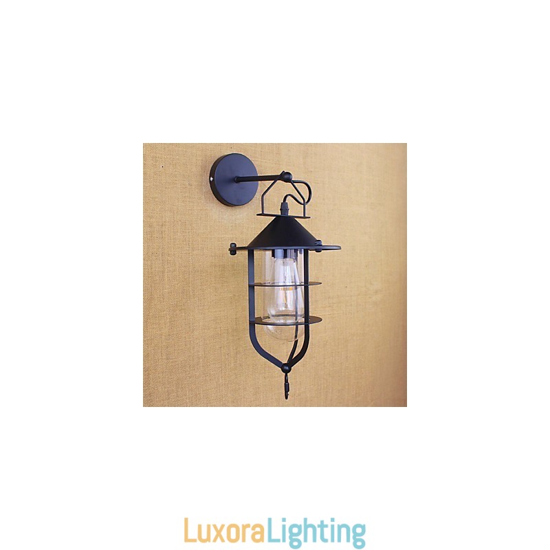 Designer Touch Decorative Country Retro Painting Feature for Mini Style Eye Protection Ambient Light Wall Sconces