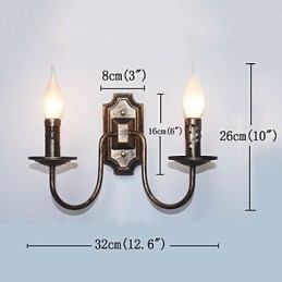 Designer Touch Decorative Retro Simple Wall Lamp Corridor Hallway Double Head Lamp Bedroom Living Room Wall Lamp Lighting