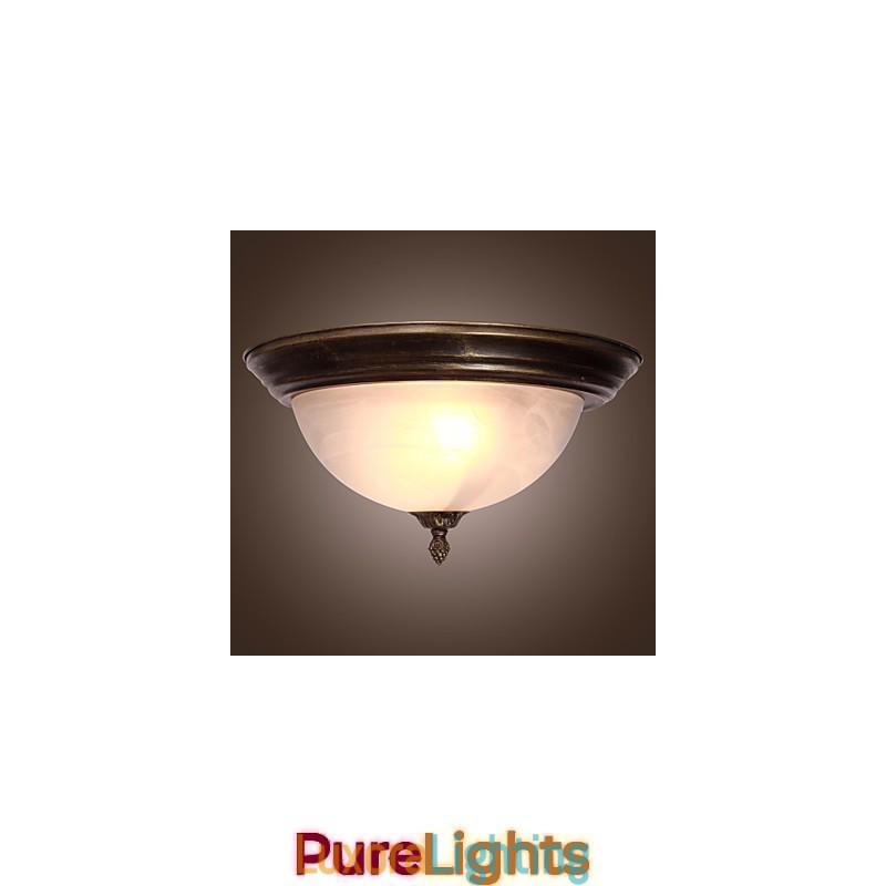 Designer Touch Decorative Antique Inspired Flush Mount with 2 Lights