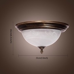 Designer Touch Decorative Antique Inspired Flush Mount with 2 Lights