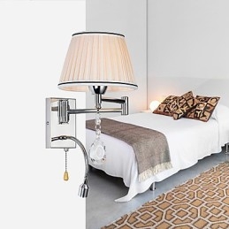 Designer Touch Decorative Wall Lamp Modern Contemporary Rustic Lodge Modern Comtemporary Country Chrome Feature for Crystal Swing Arm