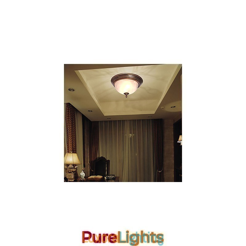 Designer Touch Decorative Antique Inspired Flush Mount with 2 Lights