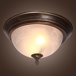 Designer Touch Decorative Antique Inspired Flush Mount with 2 Lights