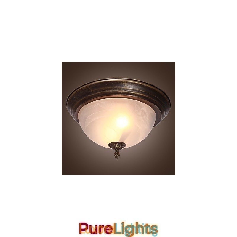 Designer Touch Decorative Antique Inspired Flush Mount with 2 Lights