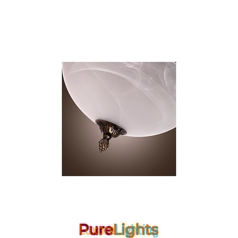 Designer Touch Decorative Antique Inspired Flush Mount with 2 Lights