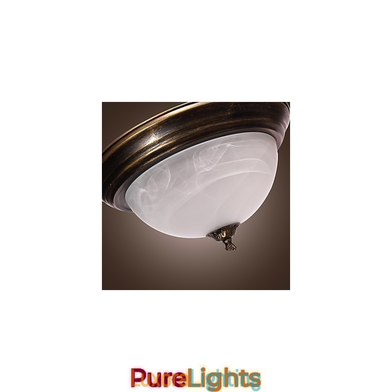 Designer Touch Decorative Antique Inspired Flush Mount with 2 Lights