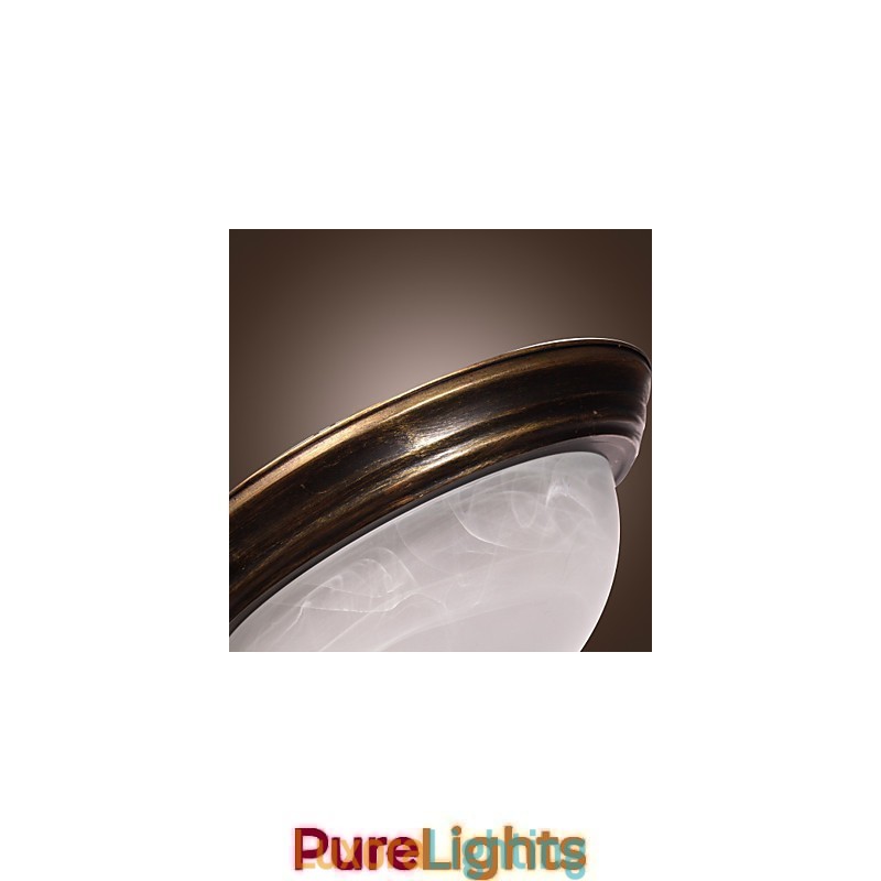 Designer Touch Decorative Antique Inspired Flush Mount with 2 Lights