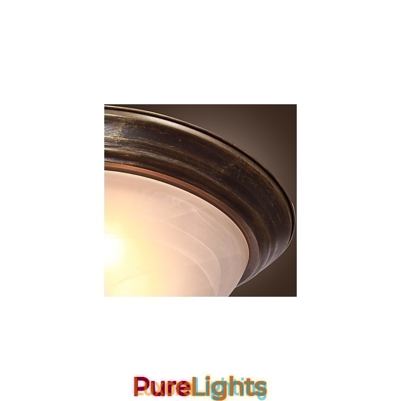 Designer Touch Decorative Antique Inspired Flush Mount with 2 Lights