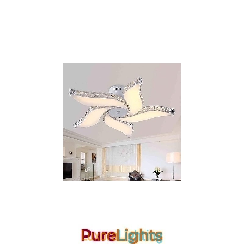 Designer Touch Decorative Modern Contemporary Crystal Metal Flush Mount