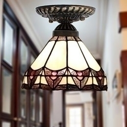 Designer Touch Decorative European Rural Creative Arts Stained Glass Absorb Dome Lamp Light