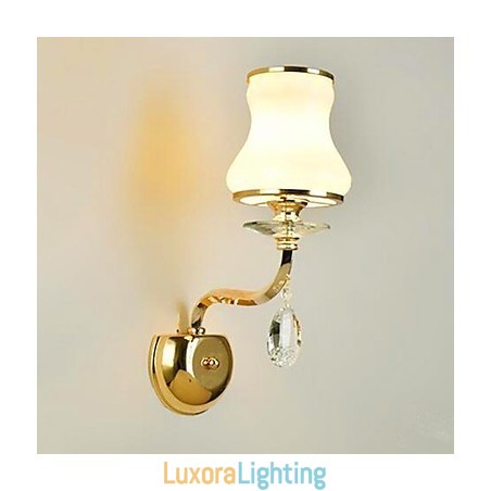 Designer Touch Decorative Modern Contemporary Electroplated Feature for Crystal Mini Style Eye Protection Ambient Light Wall Lights