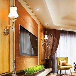 Designer Touch Decorative Modern Contemporary Electroplated Feature for Crystal Mini Style Eye Protection Ambient Light Wall Lights