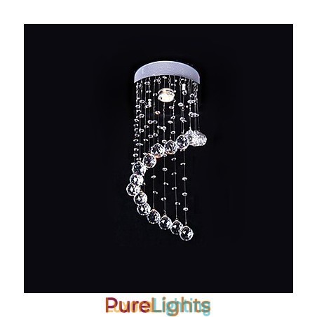 Designer Touch Decorative Modern Contemporary Crystal Electroplated Metal Chandelier Flush Mount