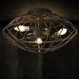 Designer Touch Decorative Retro Mini Style Painting Metal Flush Mount