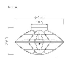 Designer Touch Decorative Retro Mini Style Painting Metal Flush Mount