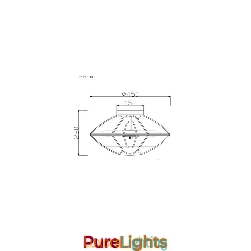 Designer Touch Decorative Retro Mini Style Painting Metal Flush Mount