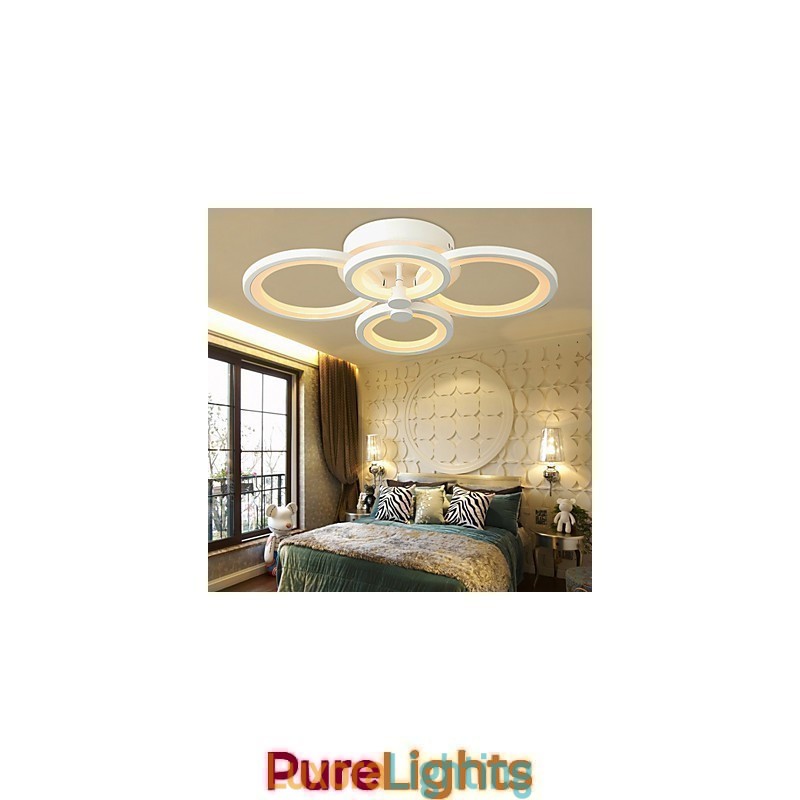 Designer Touch Decorative 42W Flush Mount Modern Contemporary Painting Metal