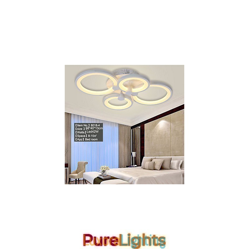 Designer Touch Decorative 42W Flush Mount Modern Contemporary Painting Metal