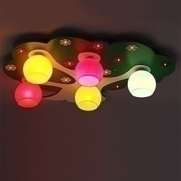 Designer Touch Decorative Modern Contemporary Wood Bamboo Flush Mount