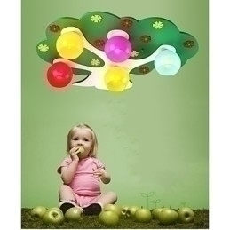 Designer Touch Decorative Modern Contemporary Wood Bamboo Flush Mount