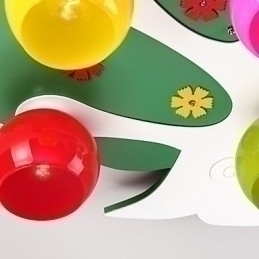 Designer Touch Decorative Modern Contemporary Wood Bamboo Flush Mount