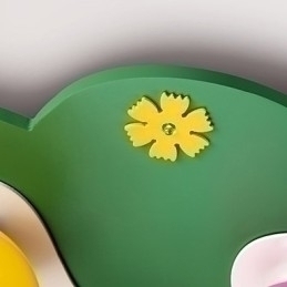 Designer Touch Decorative Modern Contemporary Wood Bamboo Flush Mount