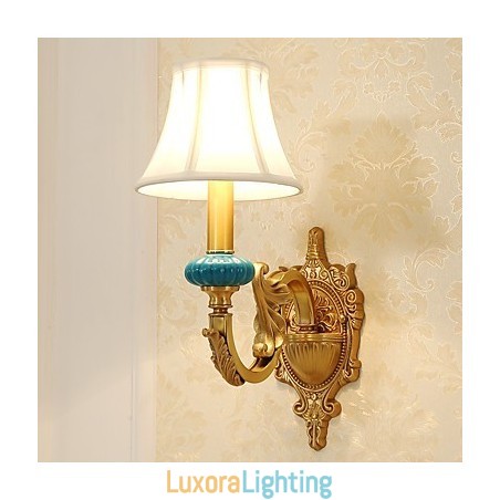 Designer Touch Decorative Simple Country Traditional Classic Brass Feature for Mini Style Uplight Wall Sconces Wall Light