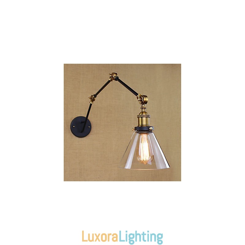 Designer Touch Decorative Simple Vintage Country Retro Painting Feature for Swing Arm Eye Protection Ambient Light