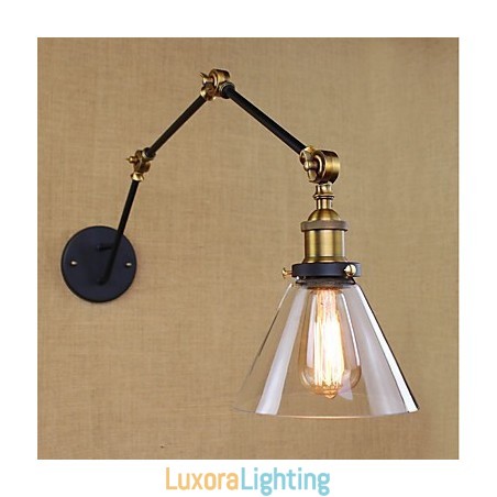 Designer Touch Decorative Simple Vintage Country Retro Painting Feature for Swing Arm Eye Protection Ambient Light