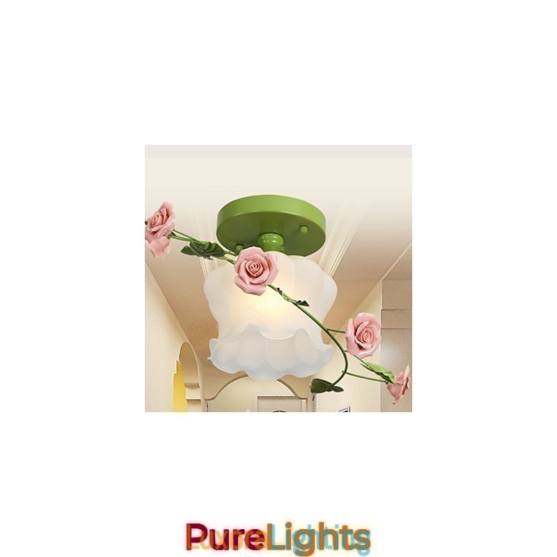 Designer Touch Decorative Valentine'S Day The Rose Garden Flowers And Plants Absorb Dome Light