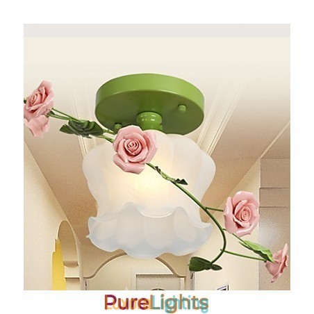 Designer Touch Decorative Valentine'S Day The Rose Garden Flowers And Plants Absorb Dome Light